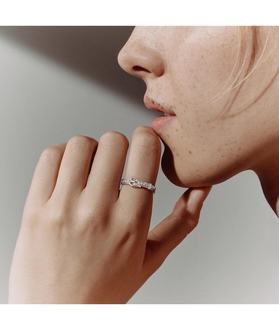 HERMES Золотое кольцо из белого золота, фото 2