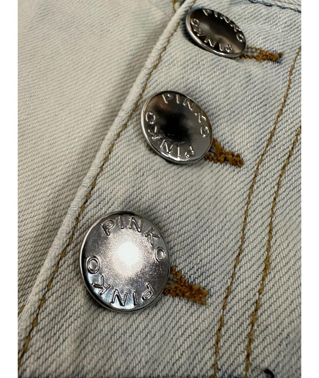 PINKO Хлопковые прямые джинсы, фото 5