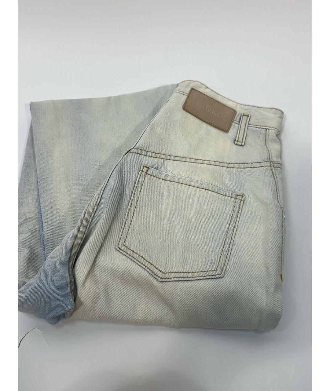 PINKO Хлопковые прямые джинсы, фото 4