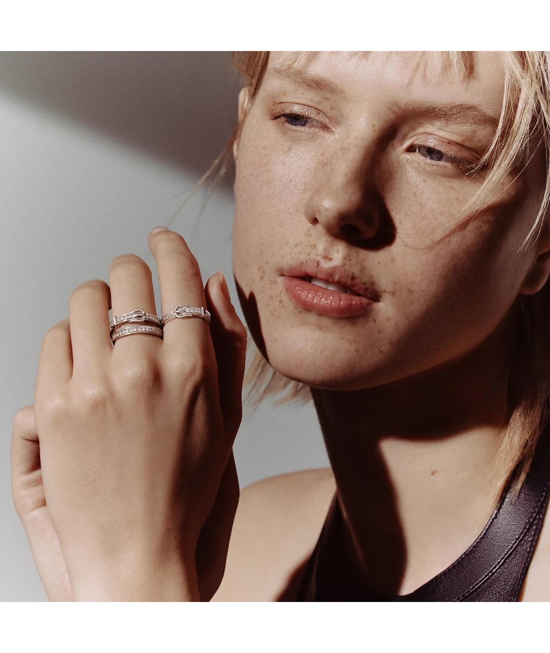 HERMES Серебряное кольцо из белого золота, фото 3