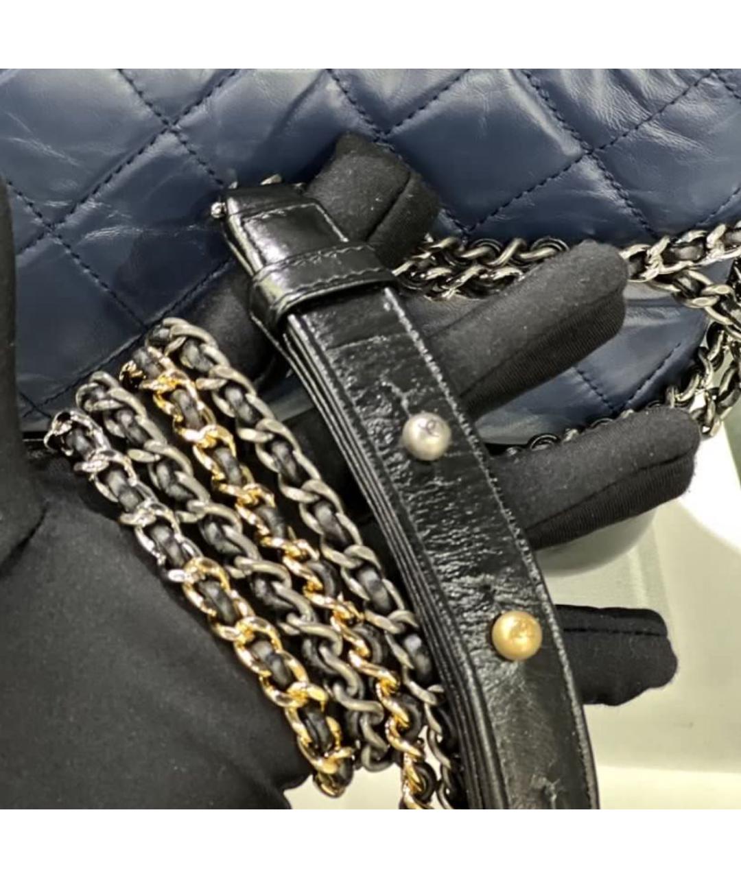 CHANEL Темно-синяя сумка через плечо, фото 3