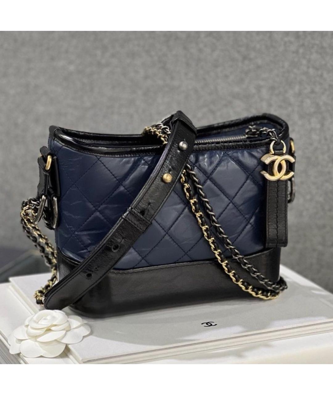 CHANEL Темно-синяя сумка через плечо, фото 5