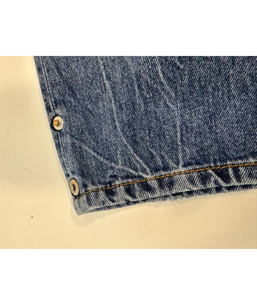 PINKO Синие хлопковые прямые джинсы, фото 7