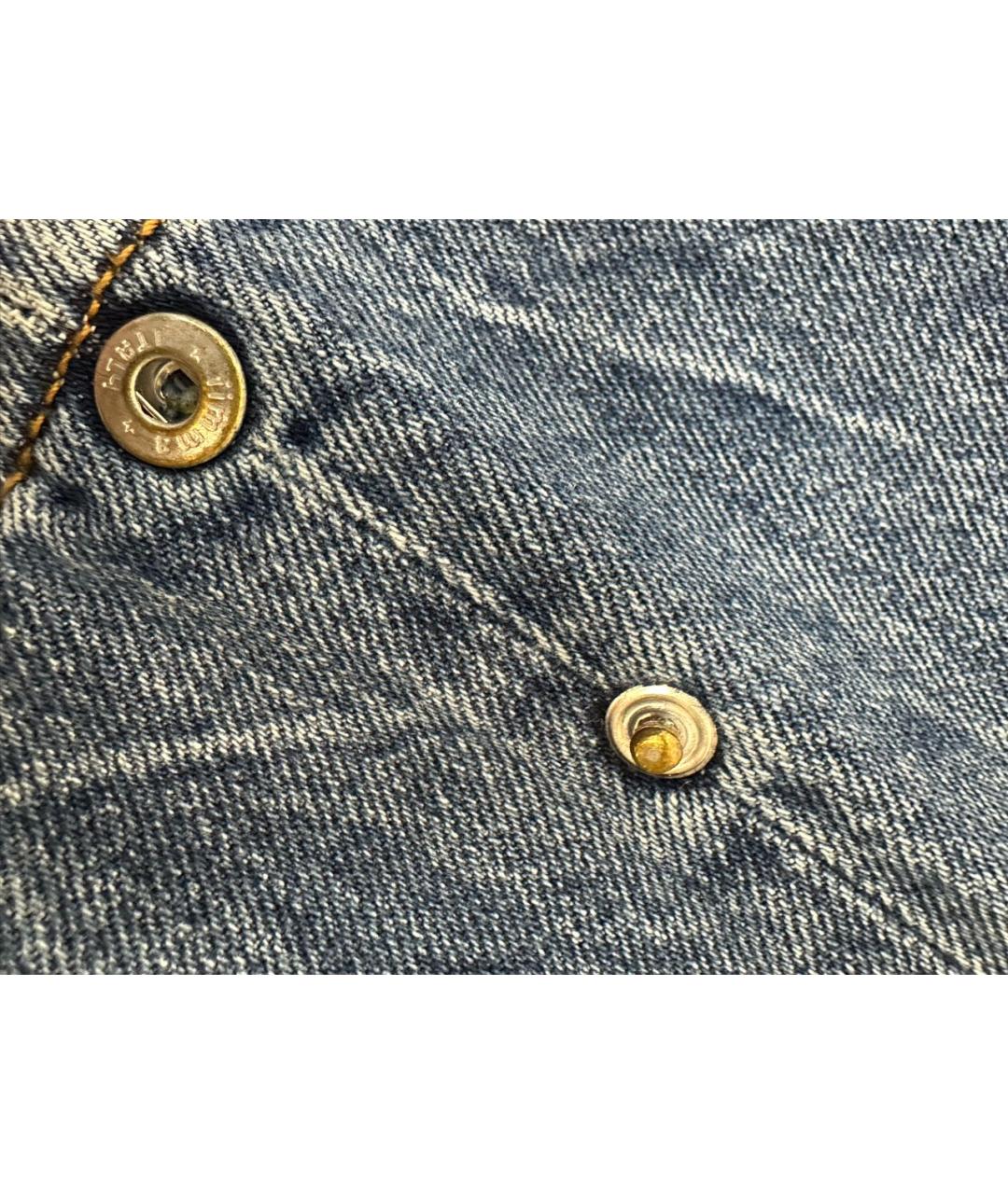 PINKO Синие хлопковые прямые джинсы, фото 6