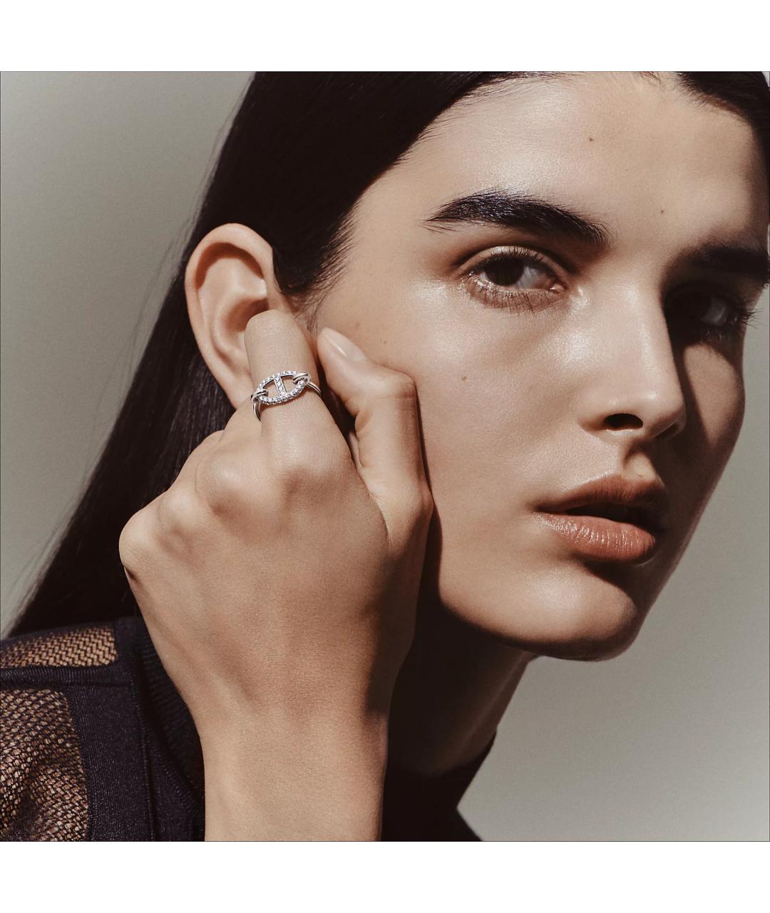 HERMES Серебряное кольцо из белого золота, фото 2