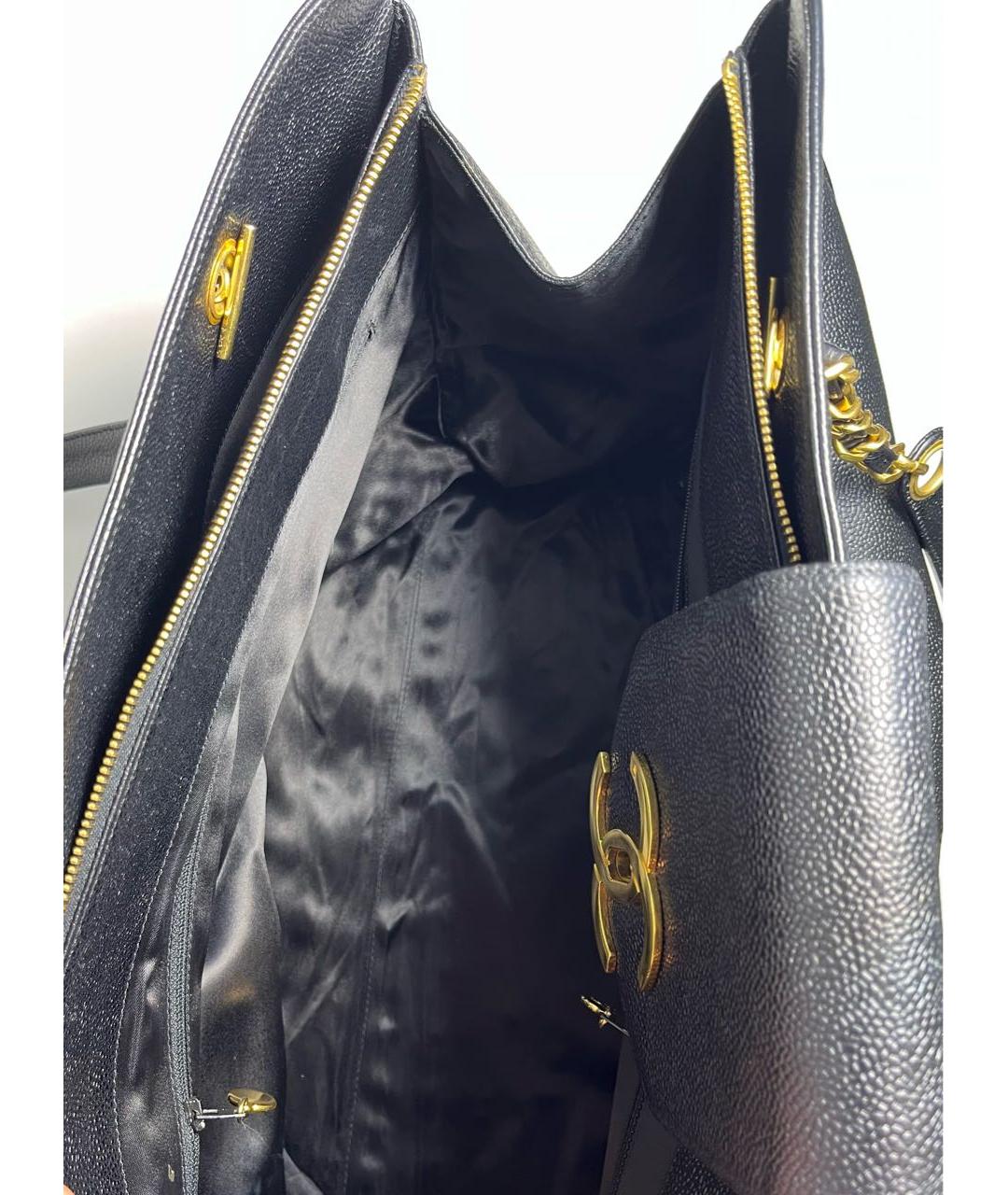 CHANEL Черная кожаная сумка через плечо, фото 4