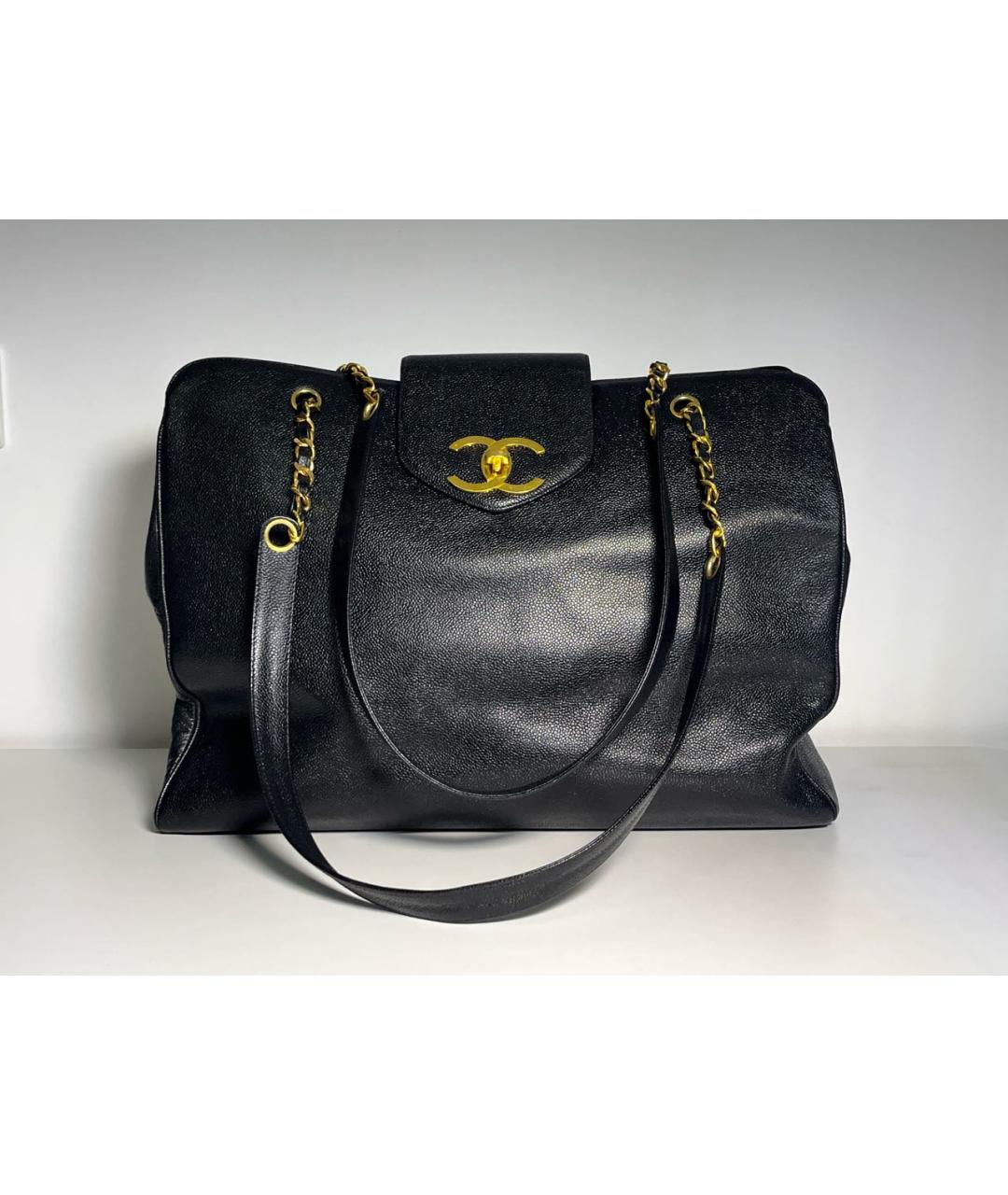 CHANEL Черная кожаная сумка через плечо, фото 8