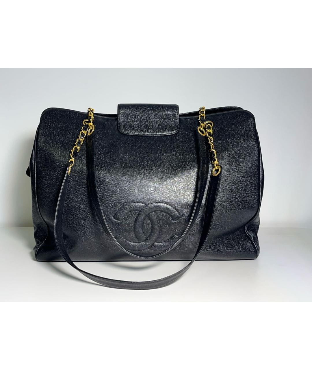 CHANEL Черная кожаная сумка через плечо, фото 3