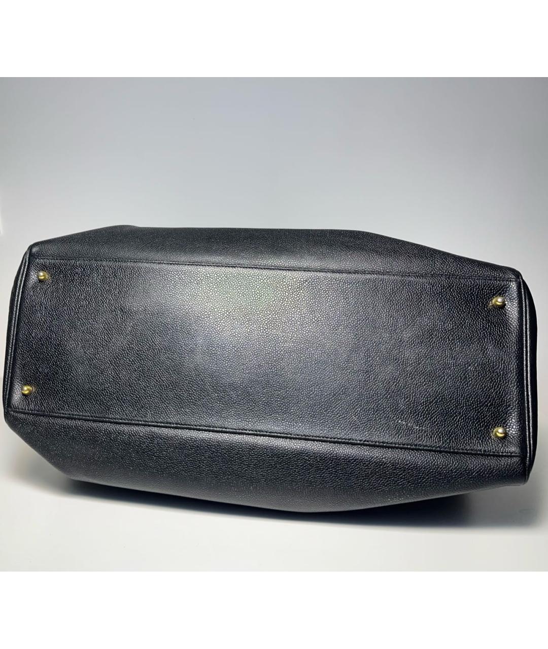 CHANEL Черная кожаная сумка через плечо, фото 6