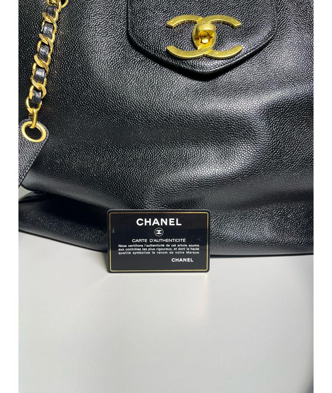 CHANEL Черная кожаная сумка через плечо, фото 5