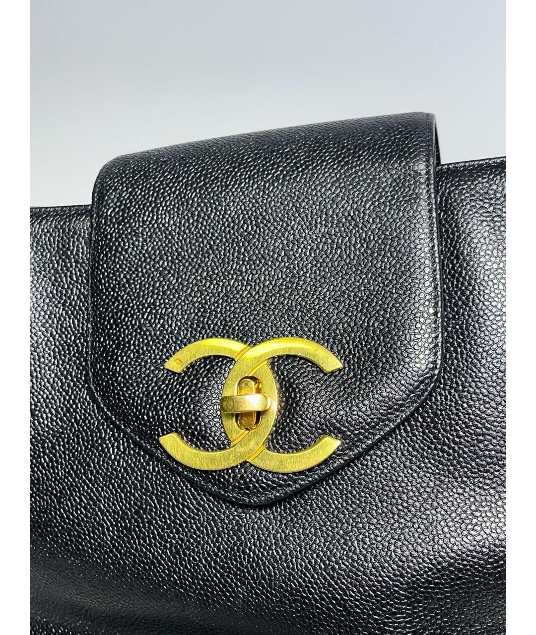 CHANEL Черная кожаная сумка через плечо, фото 7