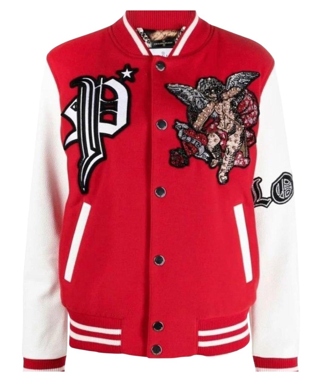 PHILIPP PLEIN Красная велюровая куртка, фото 1