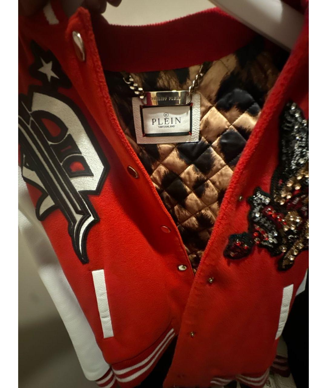 PHILIPP PLEIN Красная велюровая куртка, фото 4