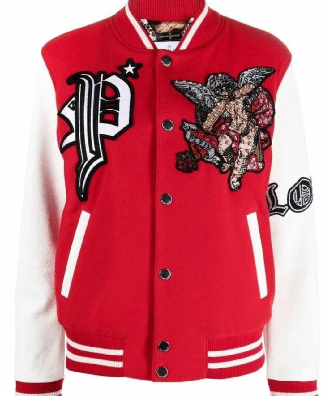 PHILIPP PLEIN Красная велюровая куртка, фото 5