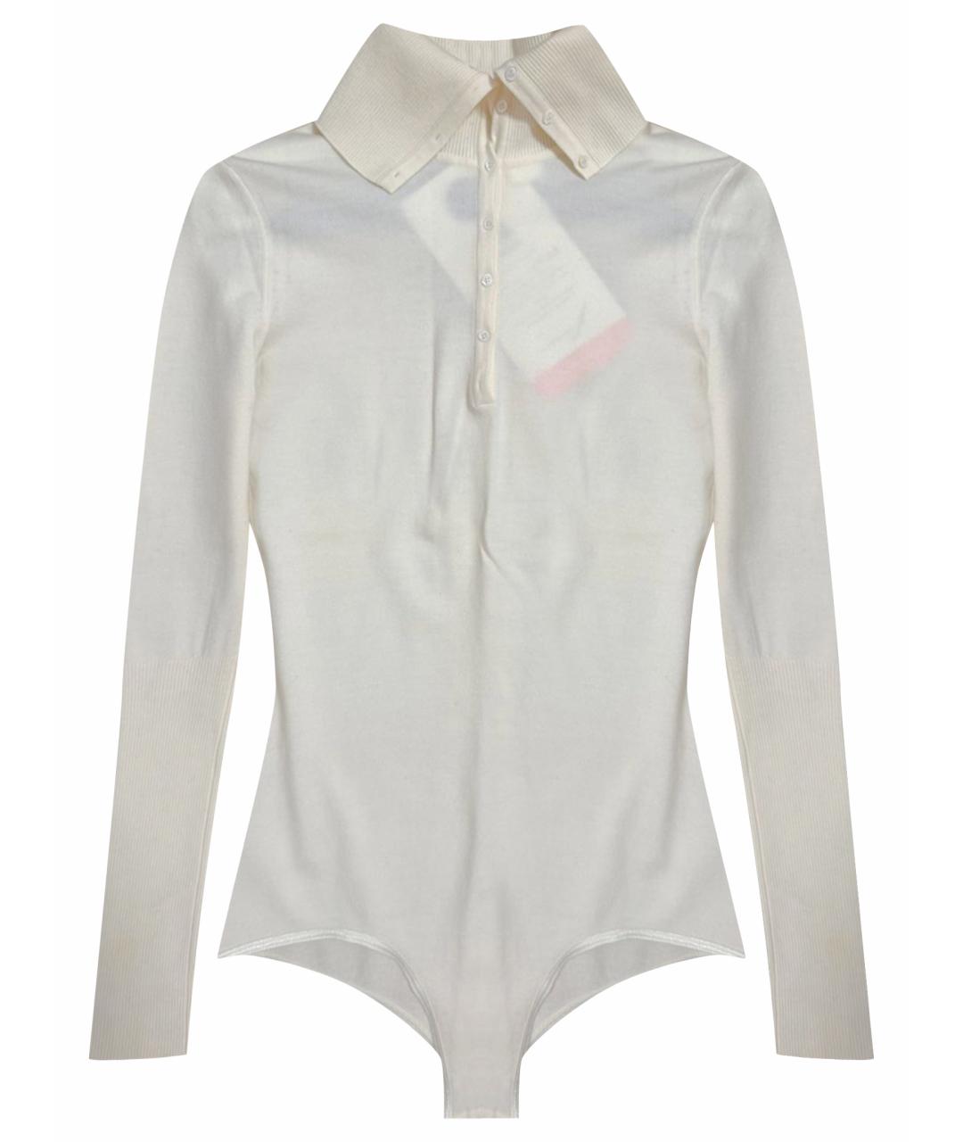 ALAIA Белая шерстяная водолазка, фото 1