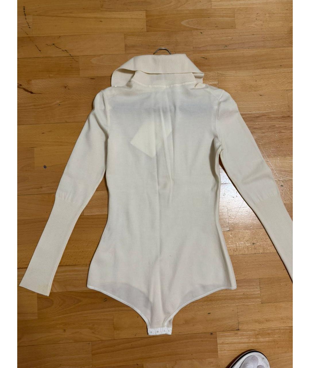 ALAIA Белая шерстяная водолазка, фото 2