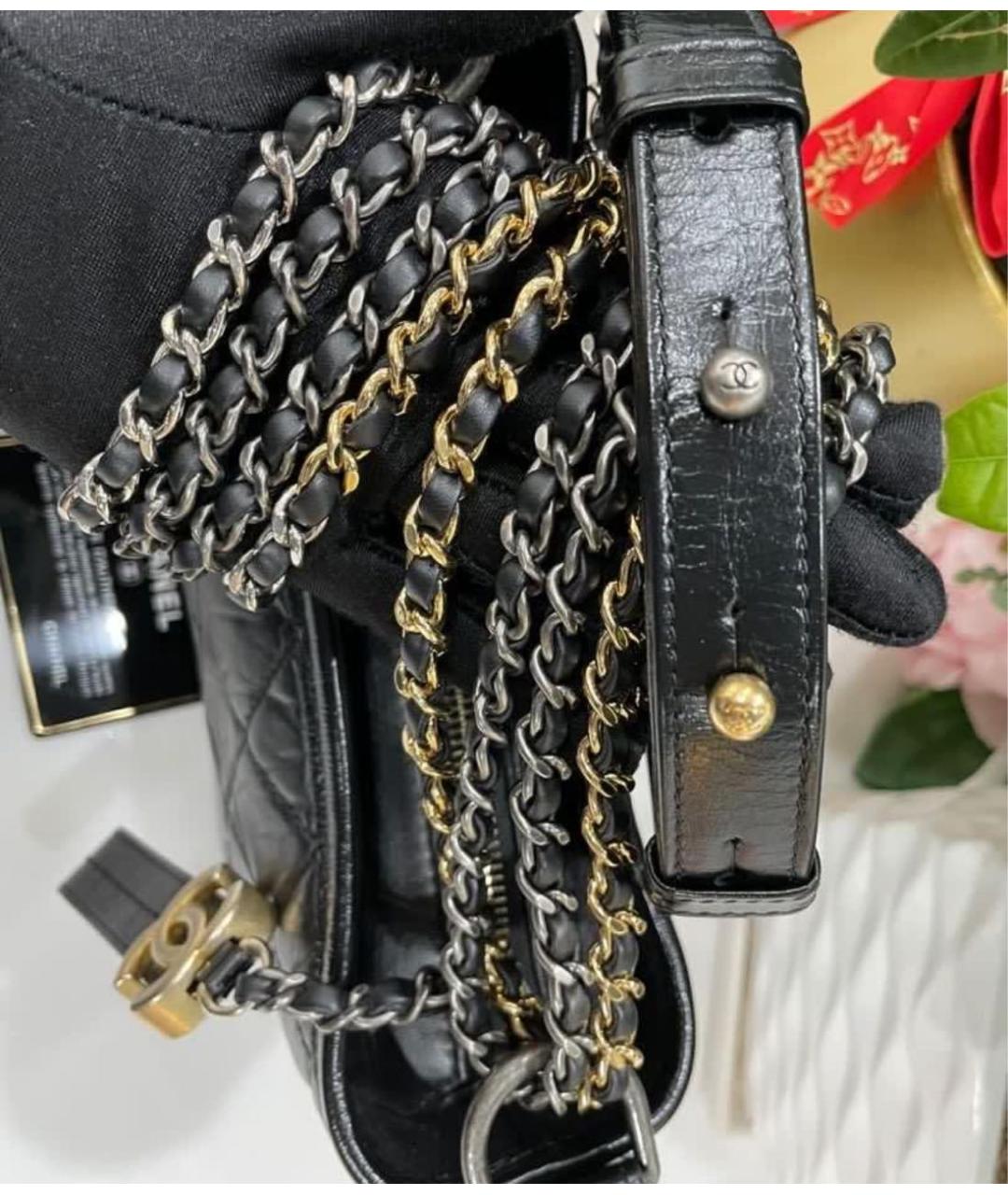 CHANEL Черная кожаная сумка через плечо, фото 3