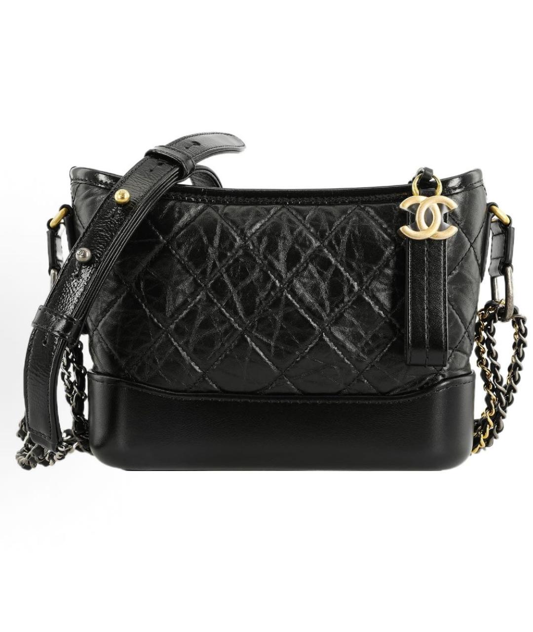 CHANEL Черная кожаная сумка через плечо, фото 7