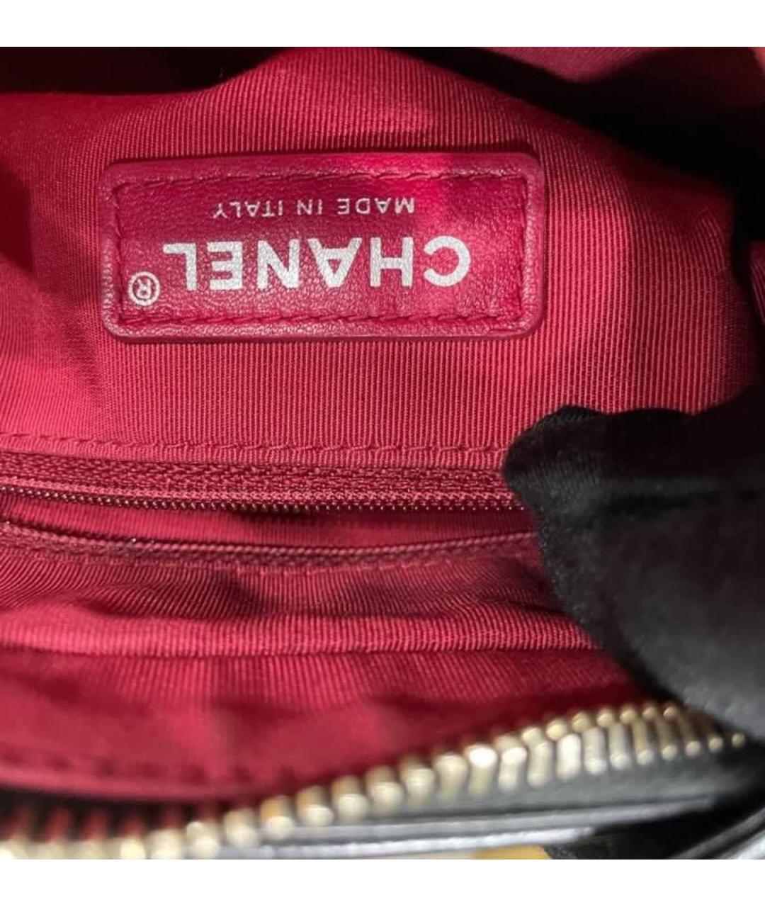 CHANEL Черная кожаная сумка через плечо, фото 6