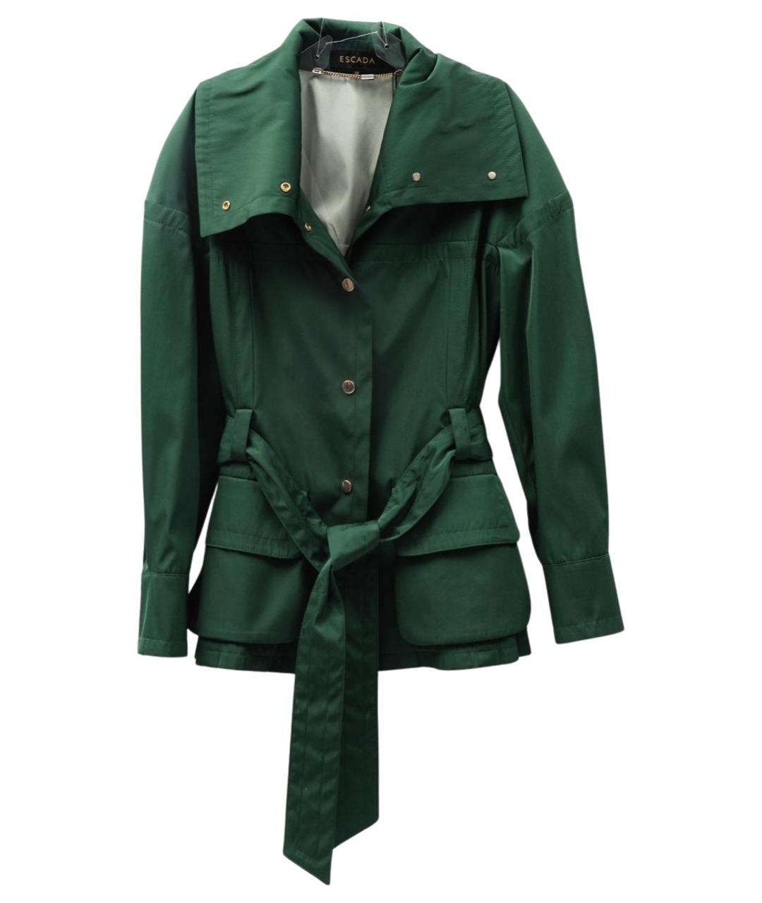 ESCADA Зеленый полиэстеровый тренч/плащ, фото 1