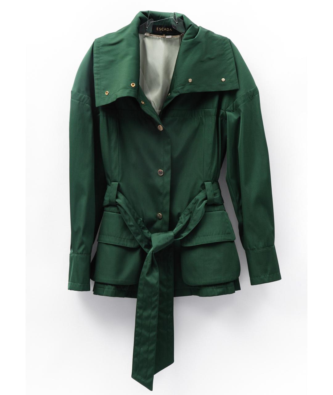 ESCADA Зеленый полиэстеровый тренч/плащ, фото 6