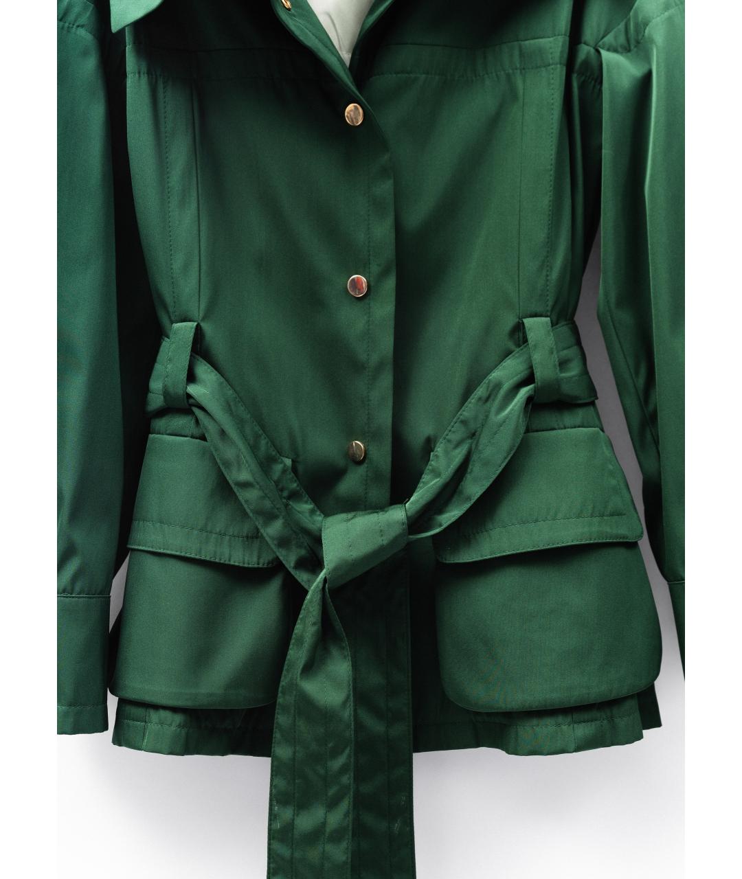 ESCADA Зеленый полиэстеровый тренч/плащ, фото 3