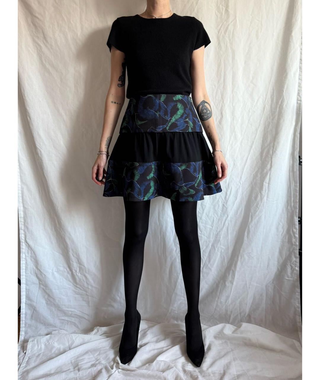 KENZO Черная полиэстеровая юбка мини, фото 4