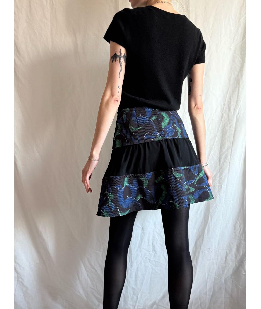 KENZO Черная полиэстеровая юбка мини, фото 5