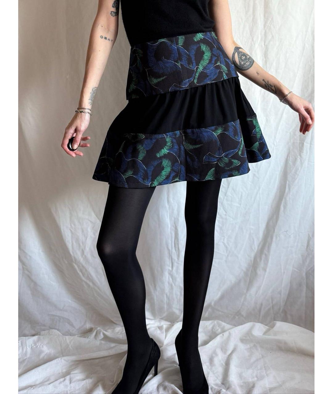 KENZO Черная полиэстеровая юбка мини, фото 3