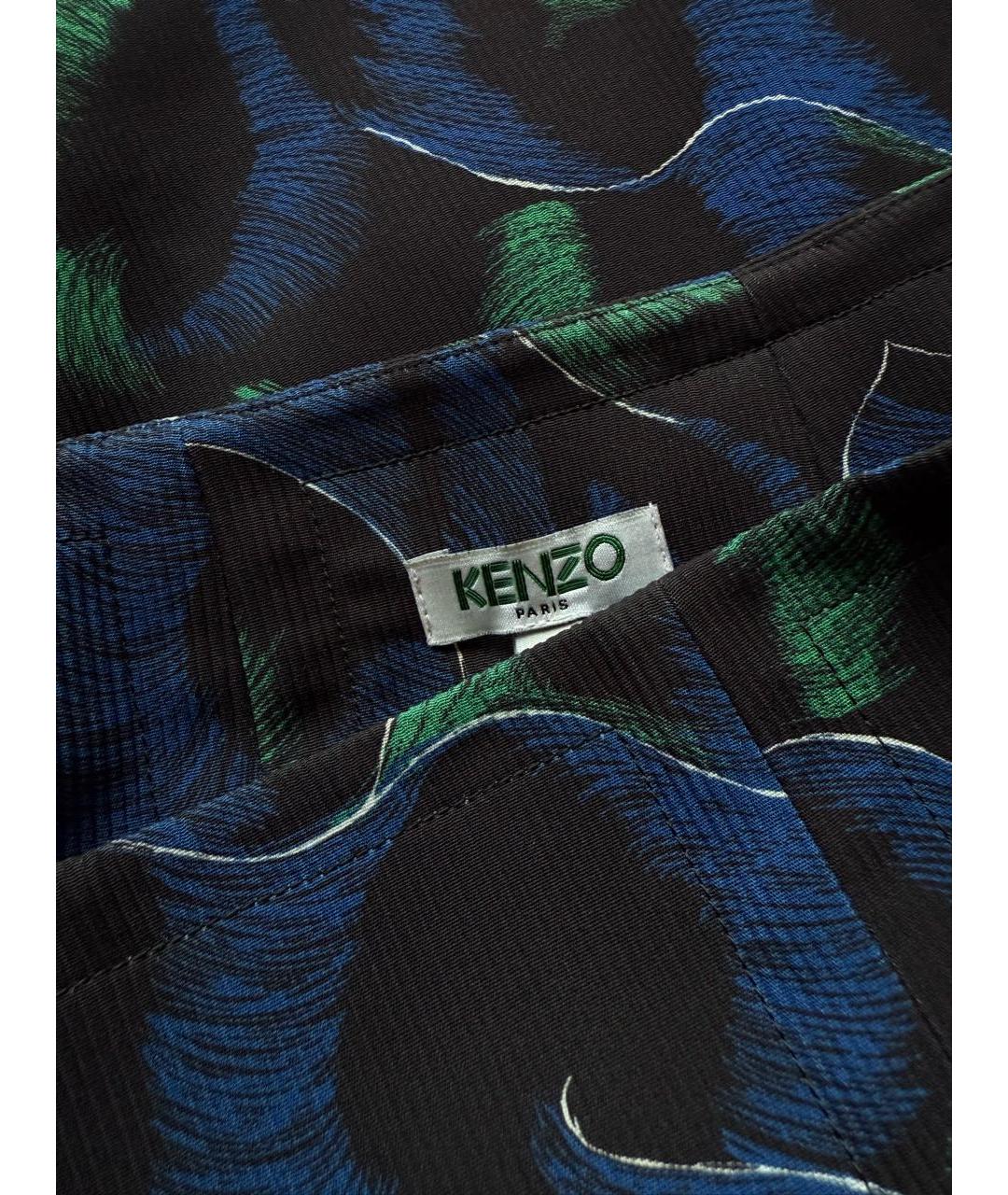 KENZO Черная полиэстеровая юбка мини, фото 2