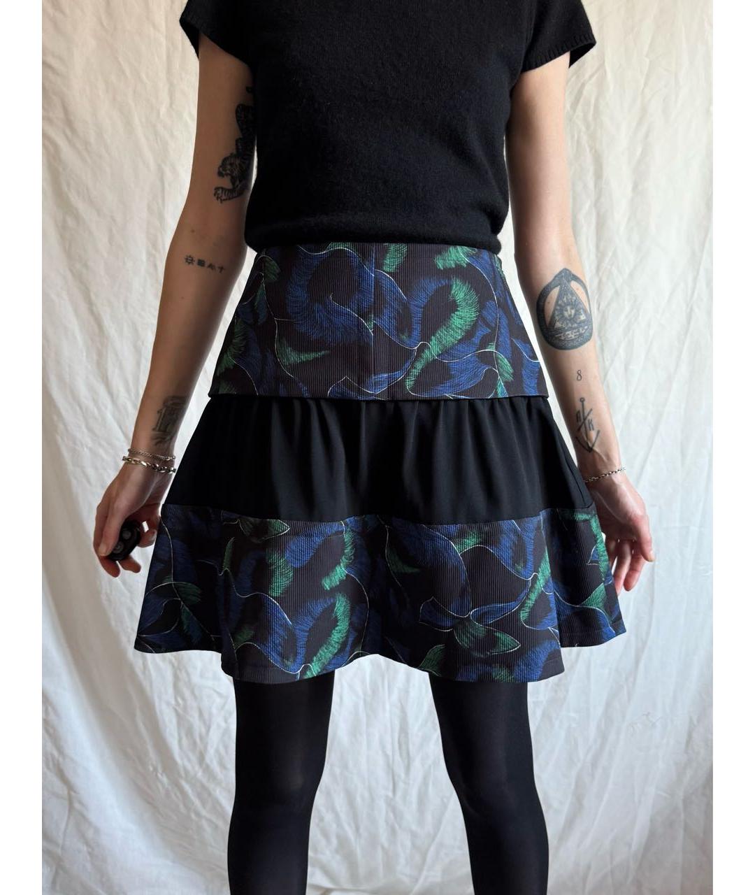 KENZO Черная полиэстеровая юбка мини, фото 6