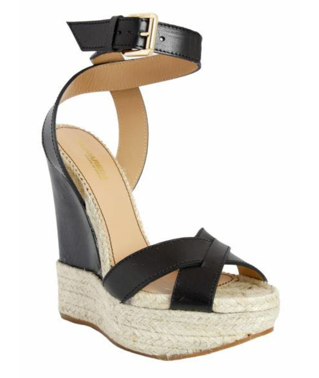 DSQUARED2 Черные кожаные босоножки, фото 1
