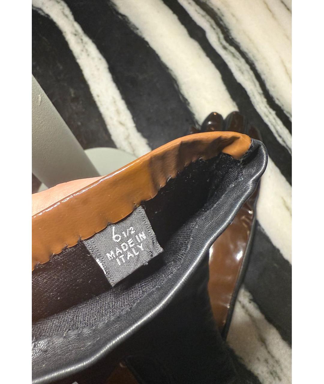 PRADA Коричневые кожаные перчатки, фото 6