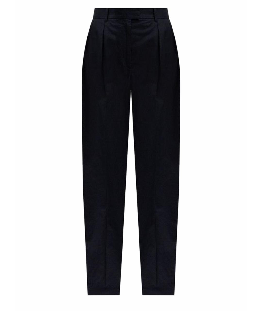 THE ROW Черные хлопковые прямые брюки, фото 1