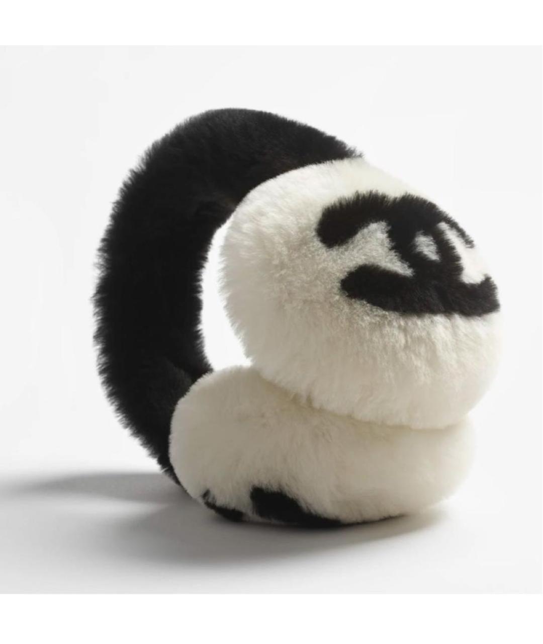 CHANEL Белые шерстяные наушники, фото 2