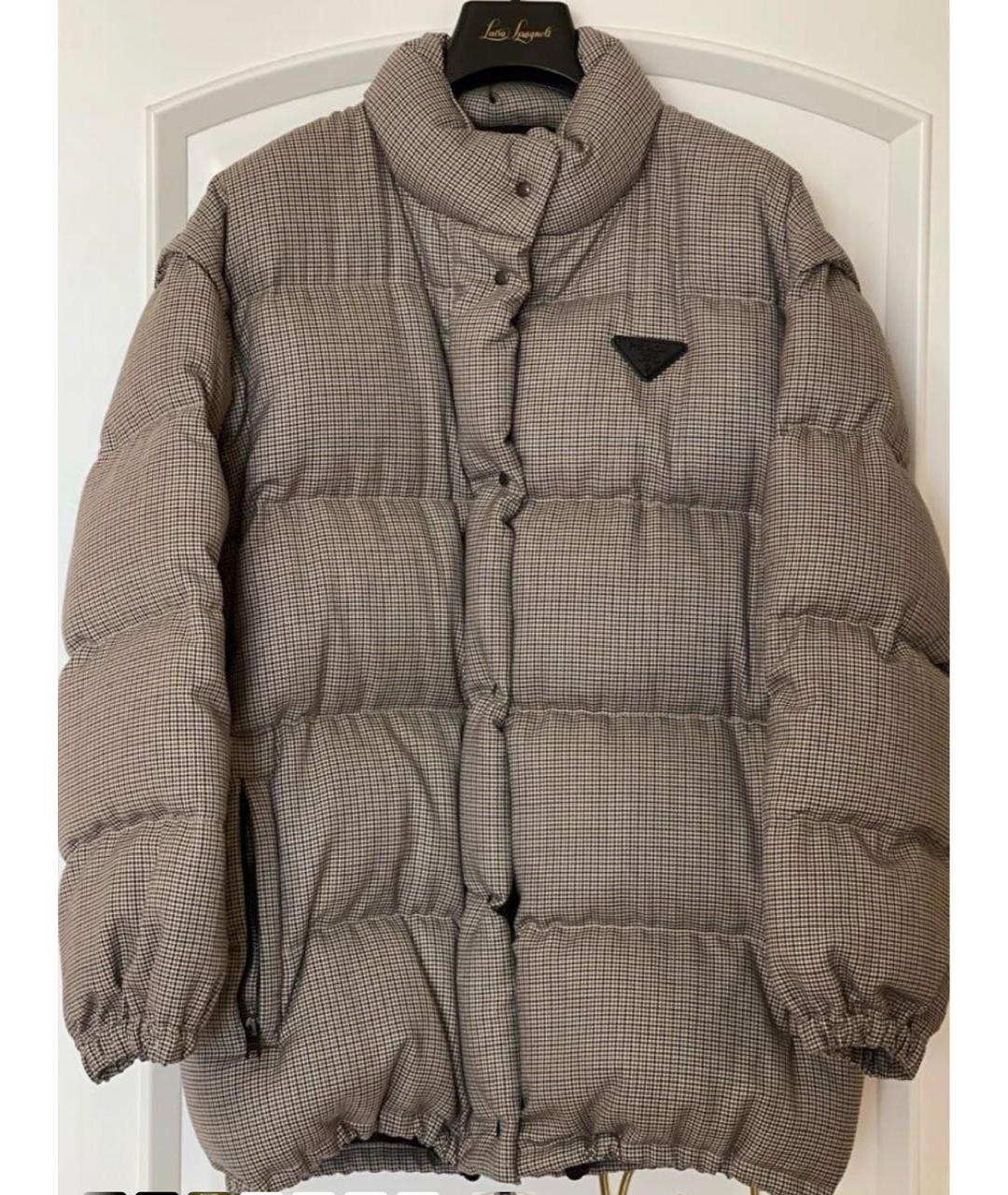 PRADA Коричневый шерстяной пуховик, фото 2