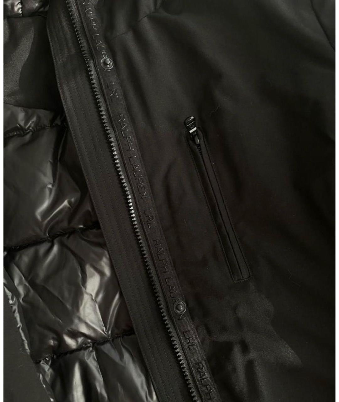 POLO RALPH LAUREN Черный полиэстеровый пуховик, фото 2