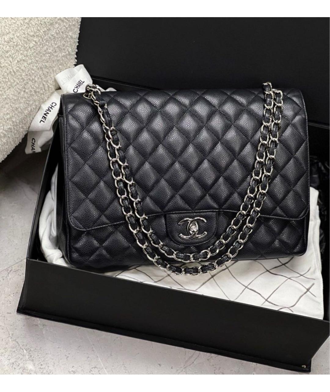 CHANEL Черная кожаная сумка через плечо, фото 2