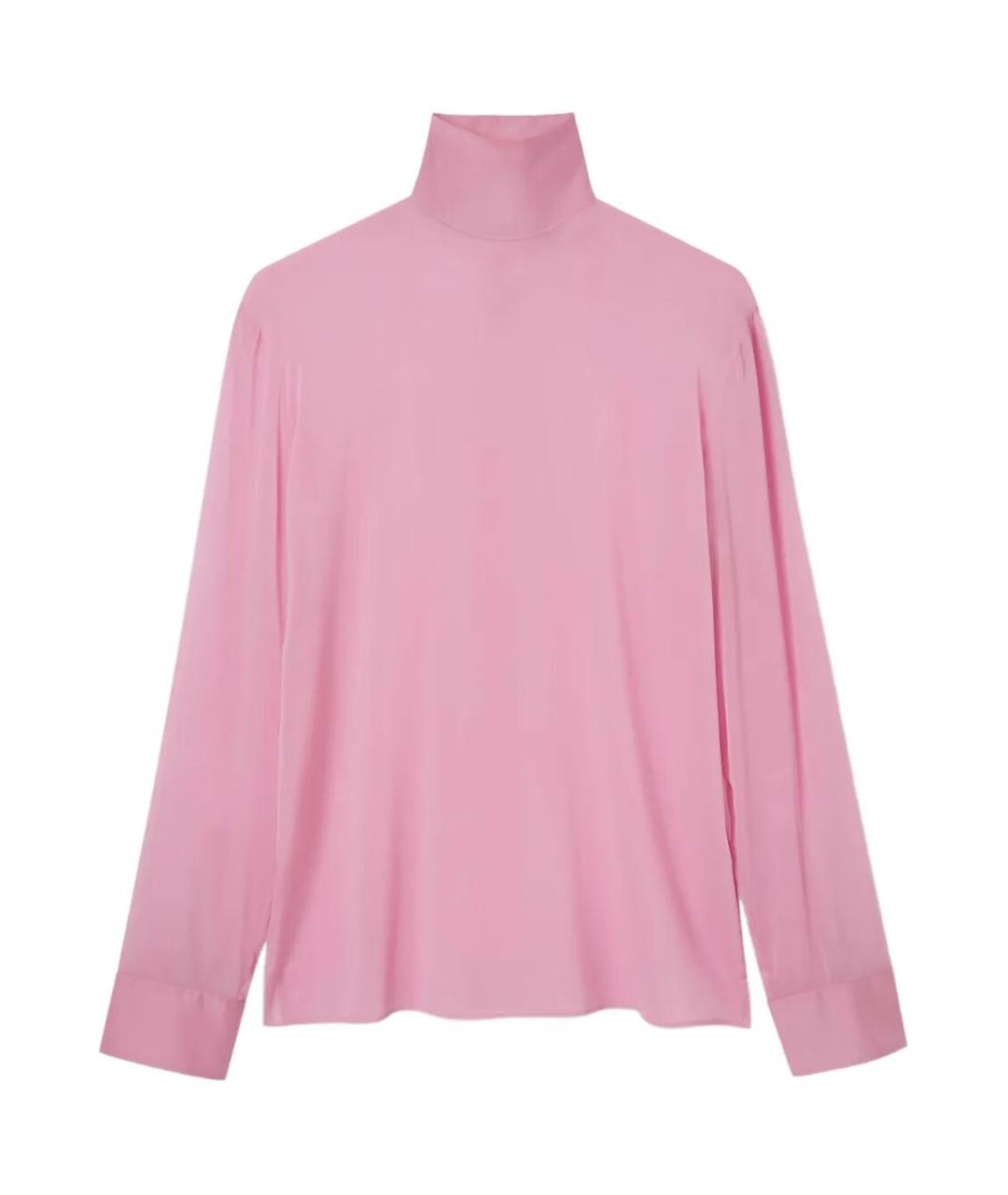 GUCCI Розовая шелковая кэжуал рубашка, фото 1