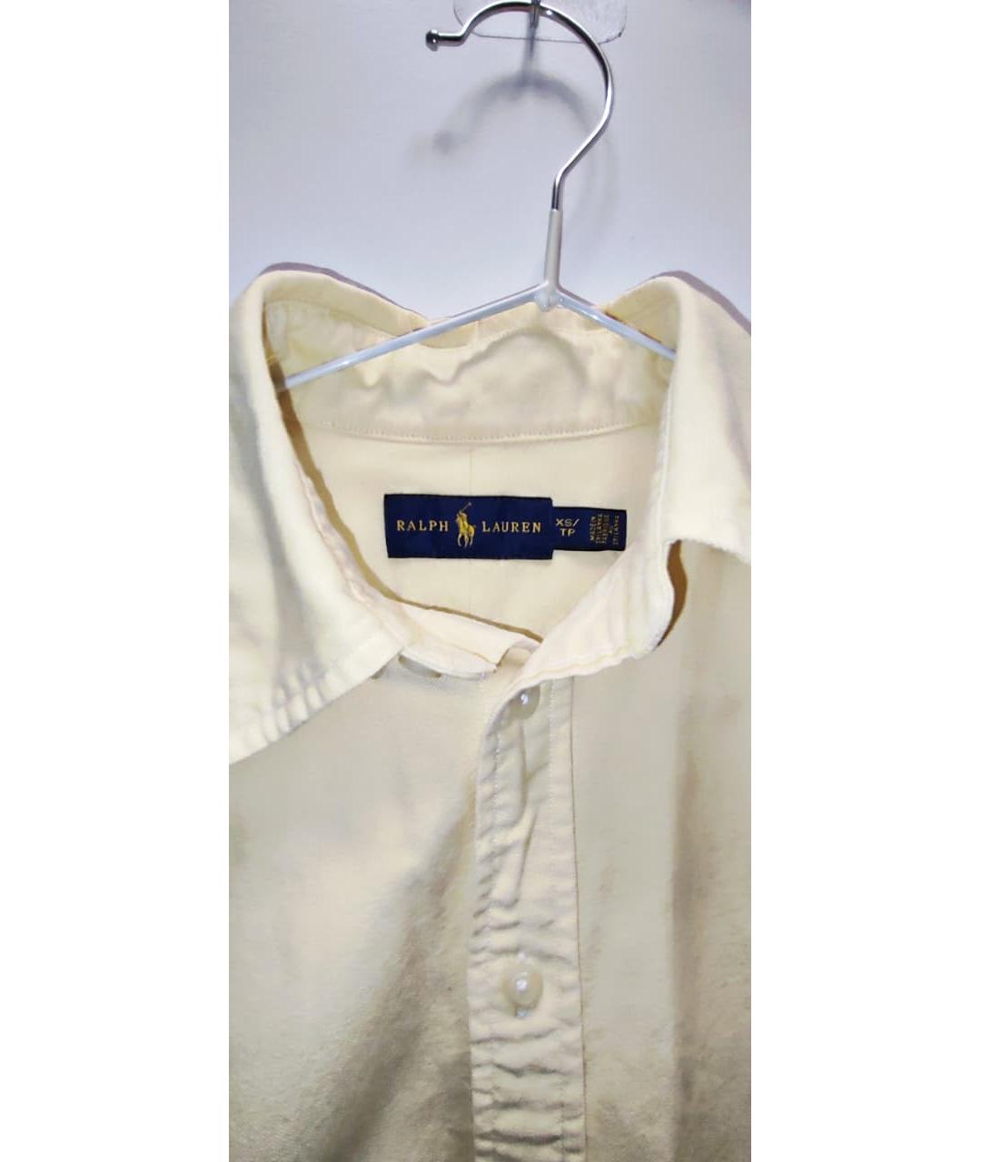 RALPH LAUREN Желтое хлопковое поло с коротким рукавом, фото 3