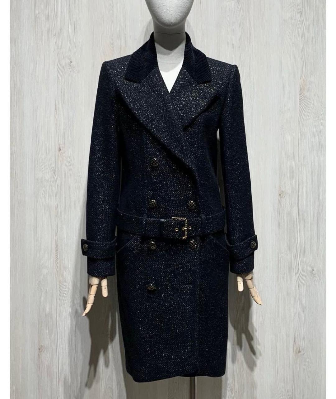 CHANEL Антрацитовое шерстяное пальто, фото 9