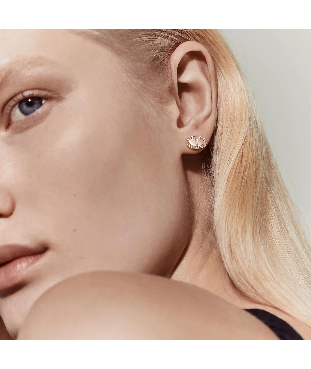 HERMES Золотые серьги из розового золота, фото 2