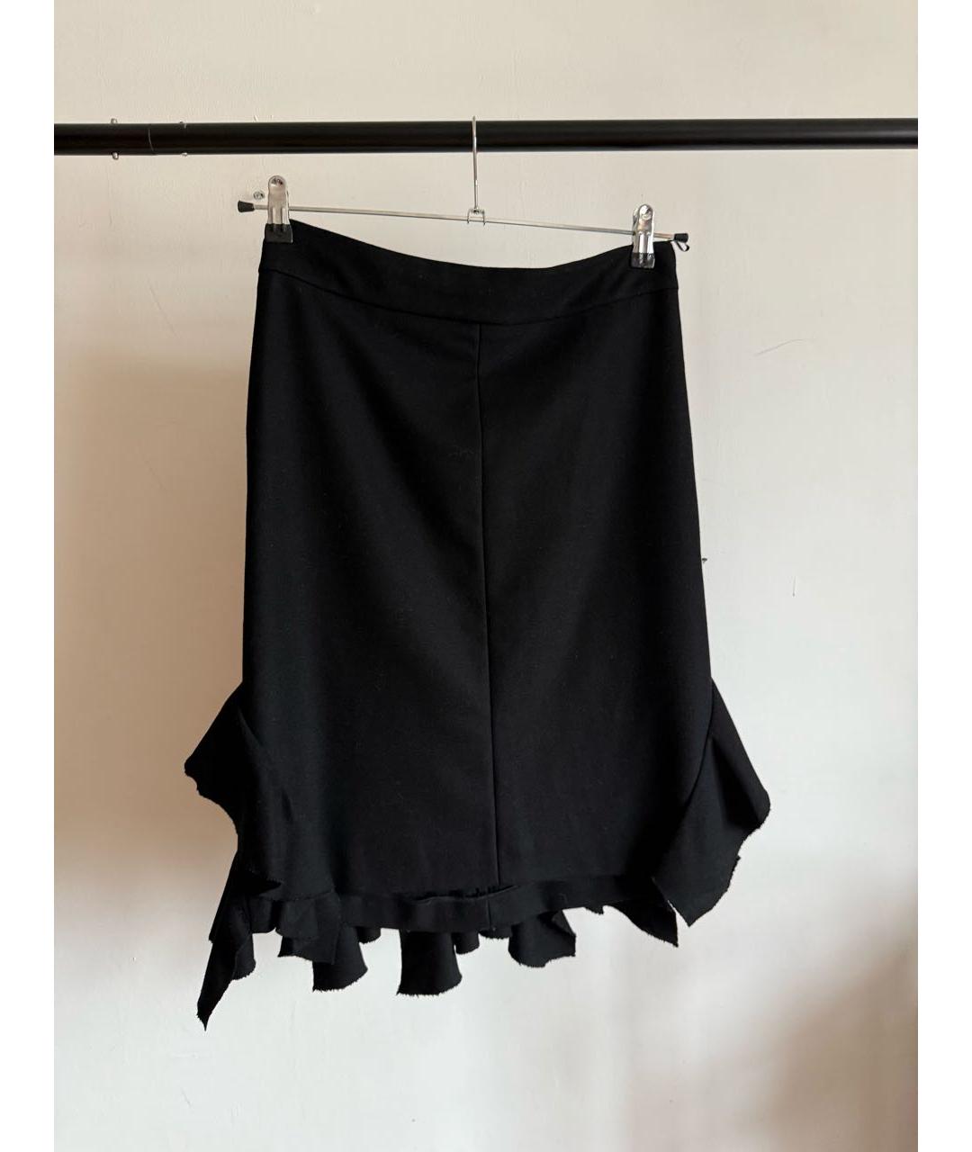 MOSCHINO Черная шерстяная юбка миди, фото 9