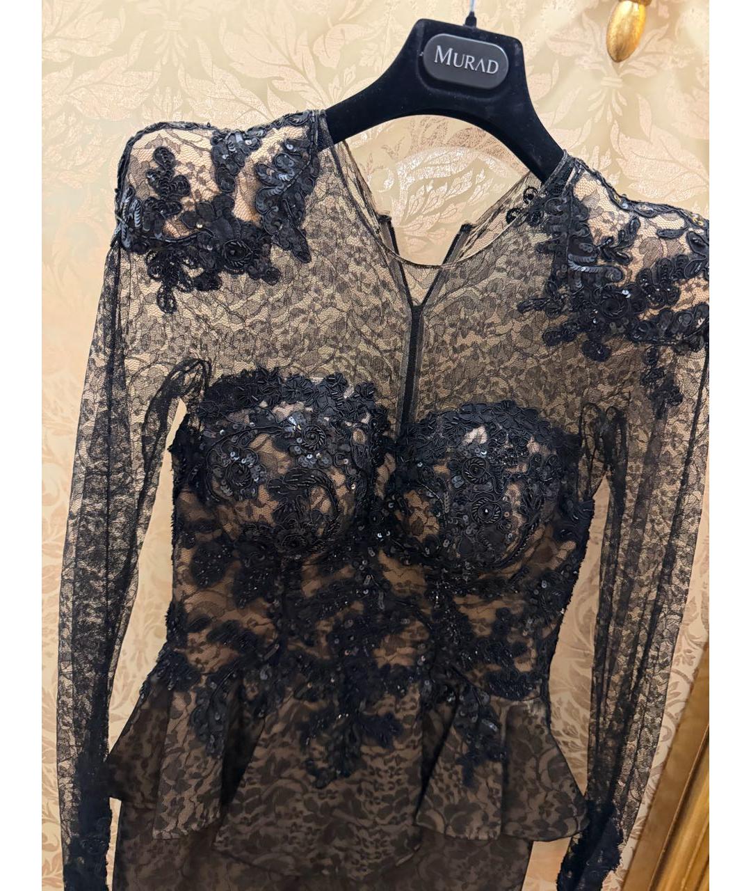 ZUHAIR MURAD Черное шелковое вечернее платье, фото 2