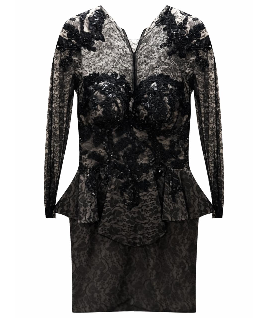 ZUHAIR MURAD Черное шелковое вечернее платье, фото 1