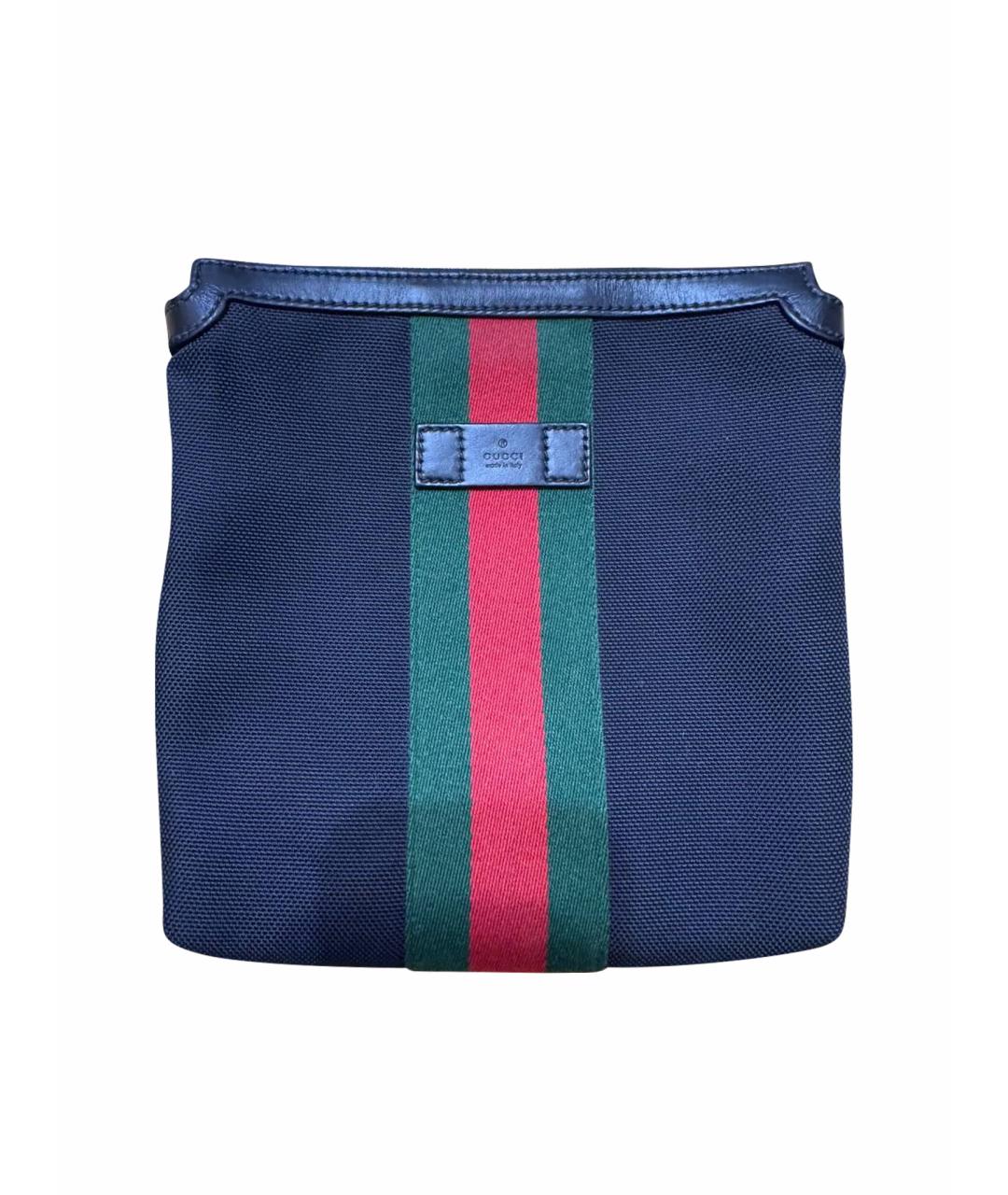 GUCCI Черная хлопковая сумка на плечо, фото 1