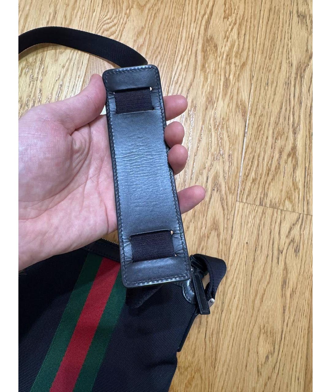 GUCCI Черная хлопковая сумка на плечо, фото 7