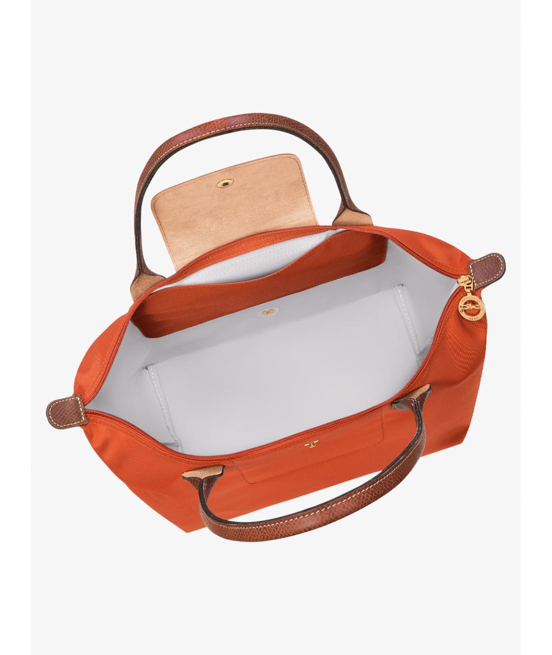 LONGCHAMP Оранжевая синтетическая сумка тоут, фото 4