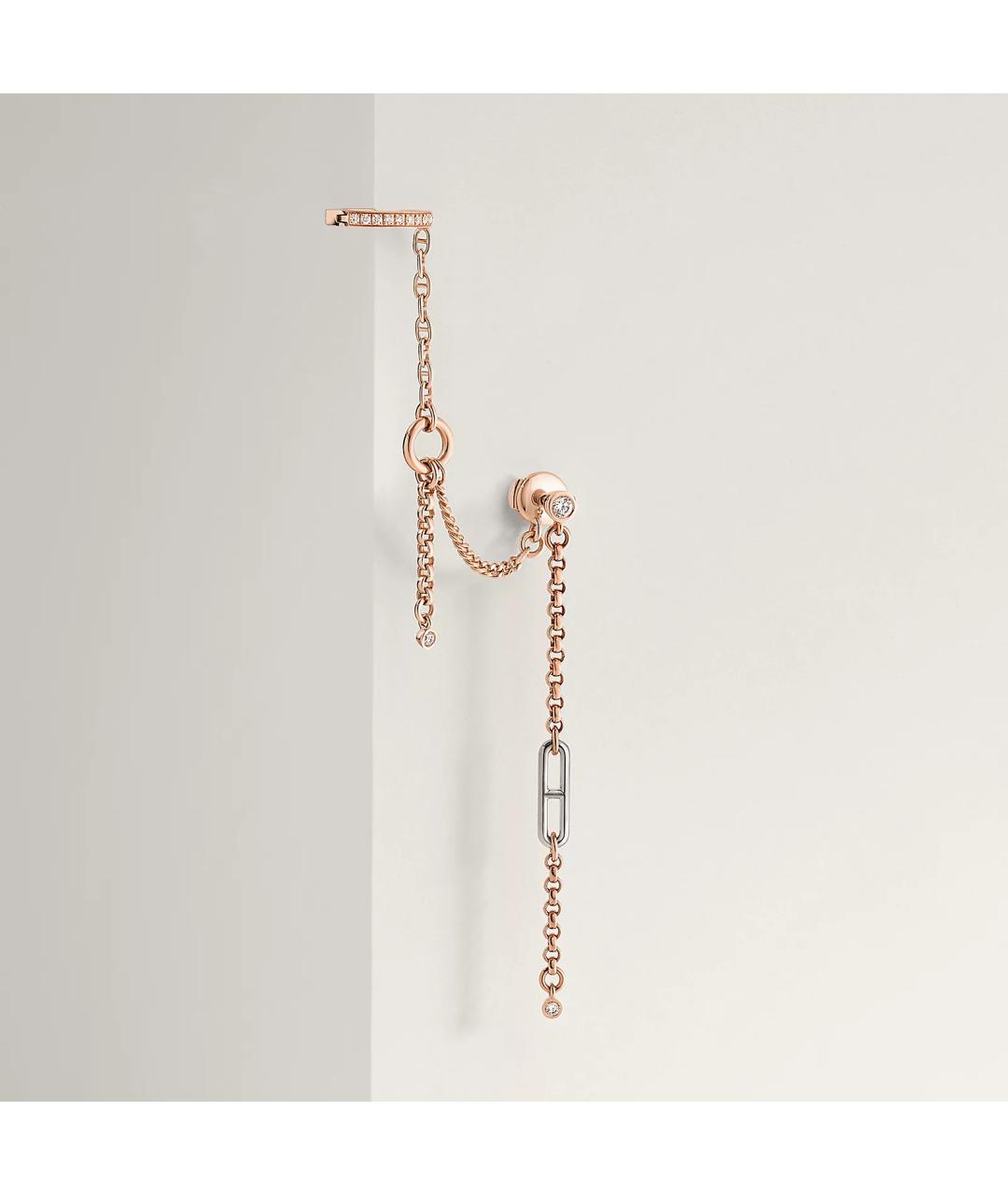 HERMES Золотые серьги из розового золота, фото 3