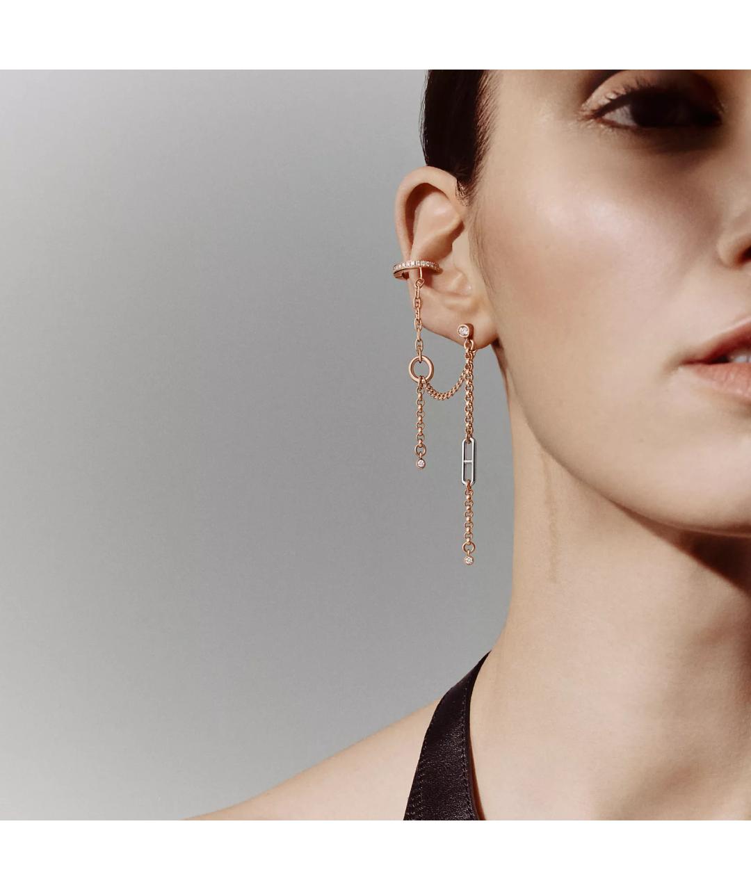 HERMES Золотые серьги из розового золота, фото 2